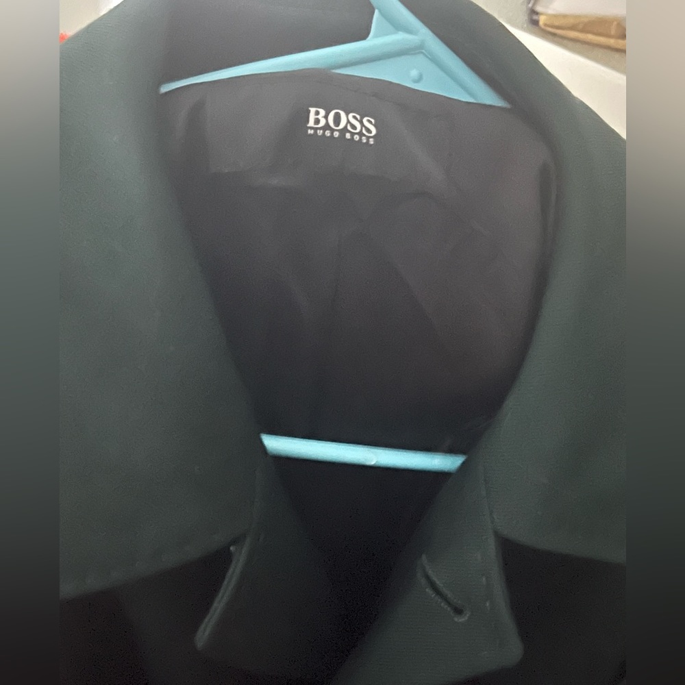 Teal green Trench Coat size 38R with waist belt brand new